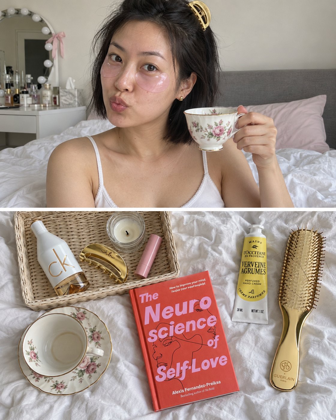 Split-frame self-care post